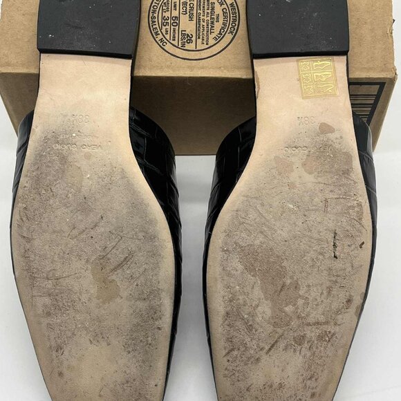 Bells and Becks Serena Croc Crocodile Embossed Slides Mules VGUC Size EU 38.5 - Picture 10 of 10
